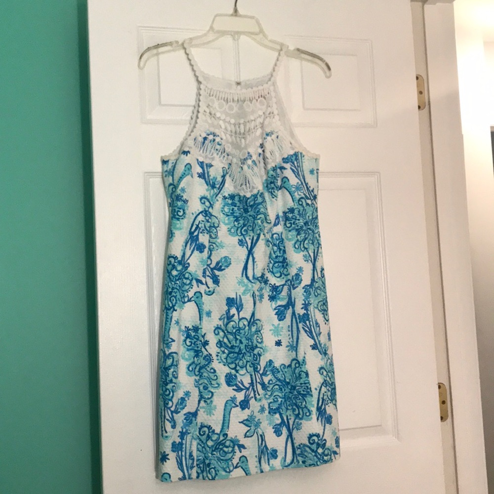 Lilly Pulitzer Pearl Lace Neck Shift Dress